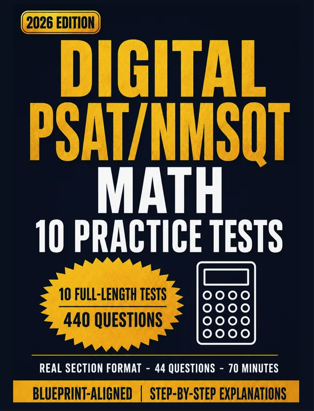 Digital PSAT/NMSQT Math: 10 Practice Tests