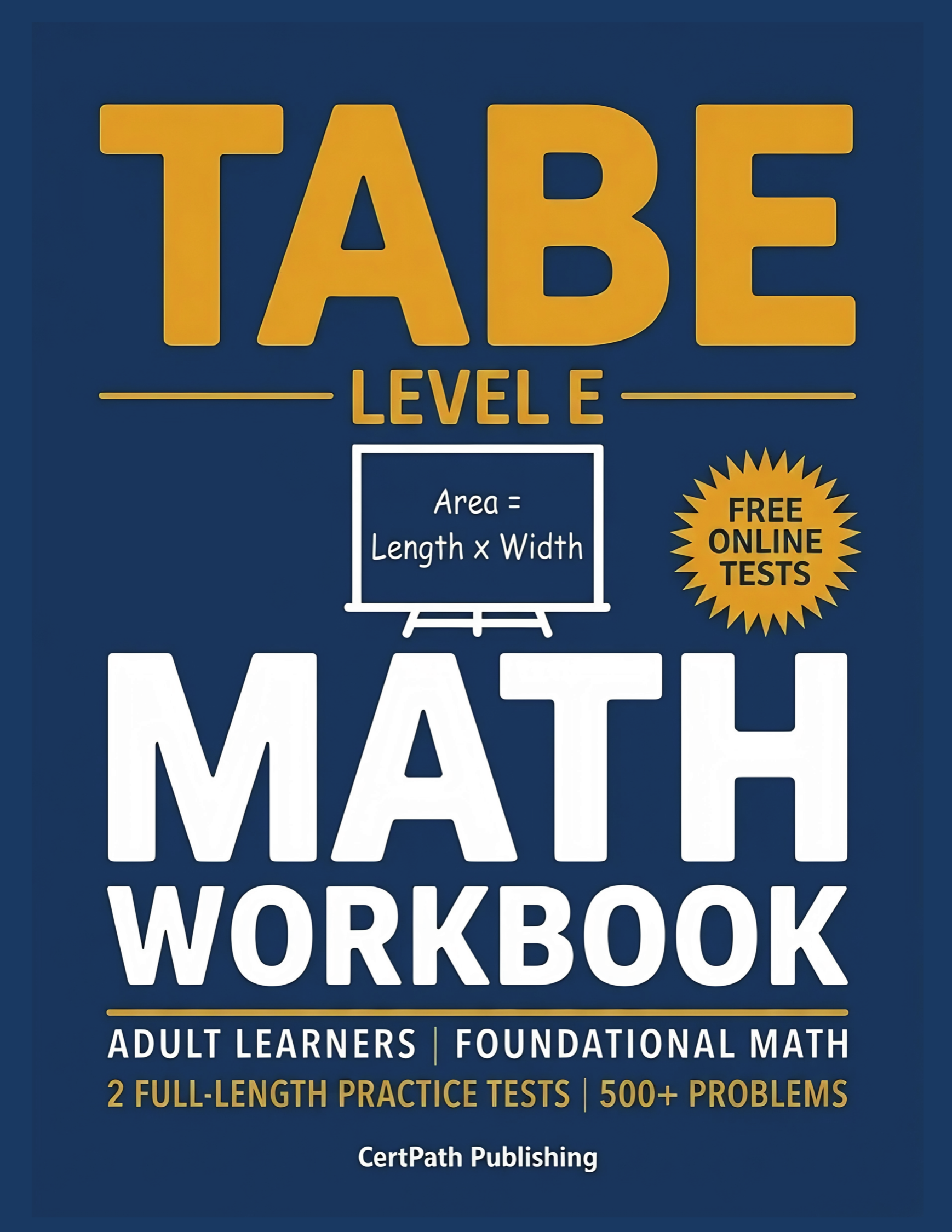 TABE 11 & 12 Math Workbook Level E