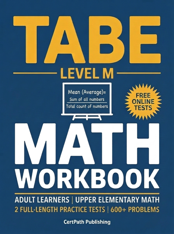 TABE 11 & 12 Math Workbook Level M